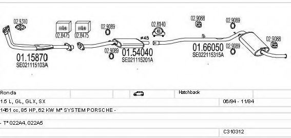 MTS C310312007441 Exhaust System